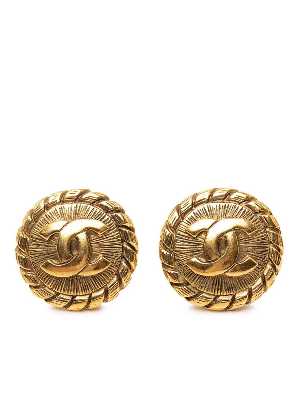 Chanel Cc Logo Clip-On Earrings Metal #343214C61B